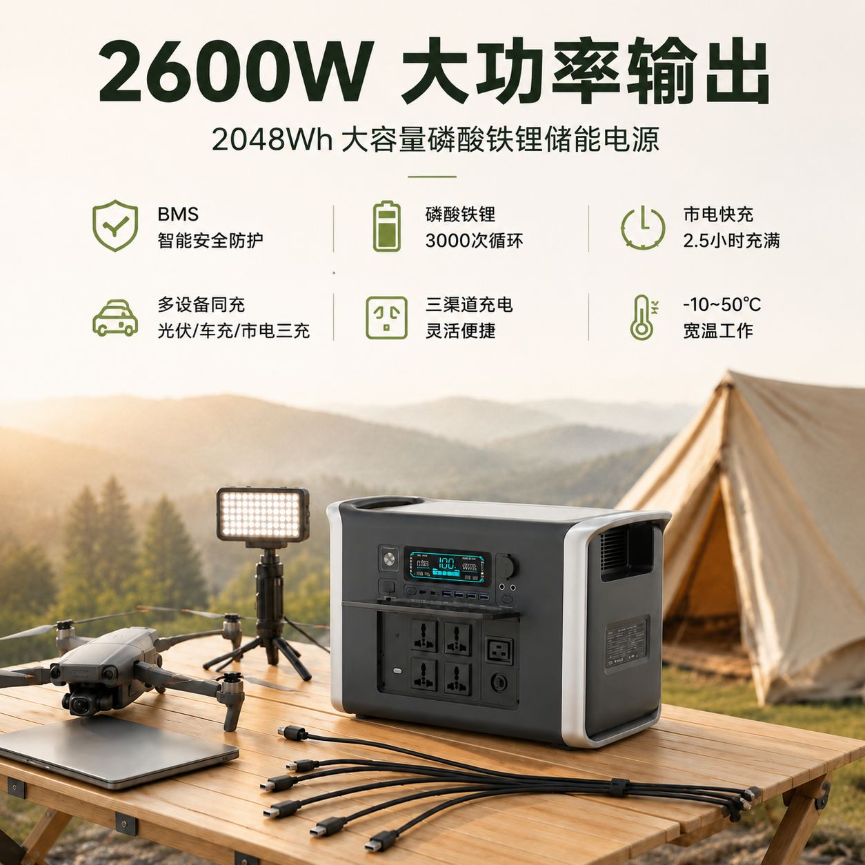 Newen APower 500 — 481Wh / 500W — LiFePO4 portable power station by Newen Energy